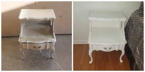 White Nightstand — Wood Finishing in Addison, IL