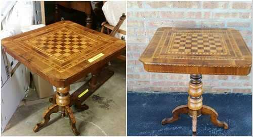 Chess Table — Wood Finishing in Addison, IL