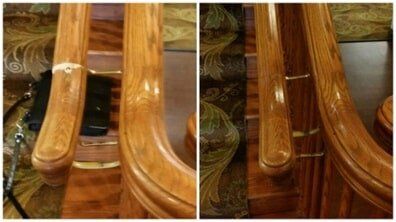 On site hand rail repair — Wood Finishing in Addison, IL