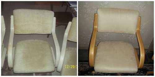White Arm Chair — Wood Finishing in Addison, IL