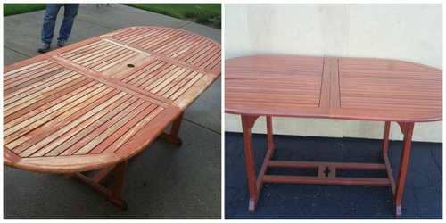 Red Wood Table — Wood Finishing in Addison, IL