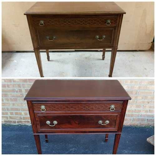 Antique Occasional Table — Wood Finishing in Addison, IL