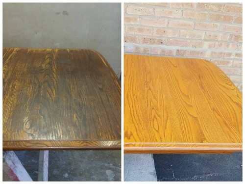 Yellowish Design Table — Wood Finishing in Addison, IL