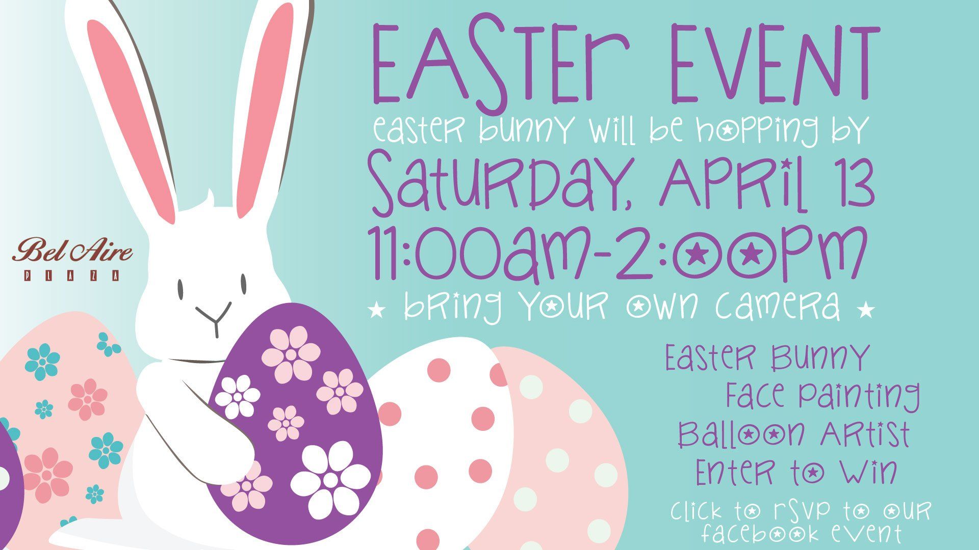 An easter event is being held on saturday april 13