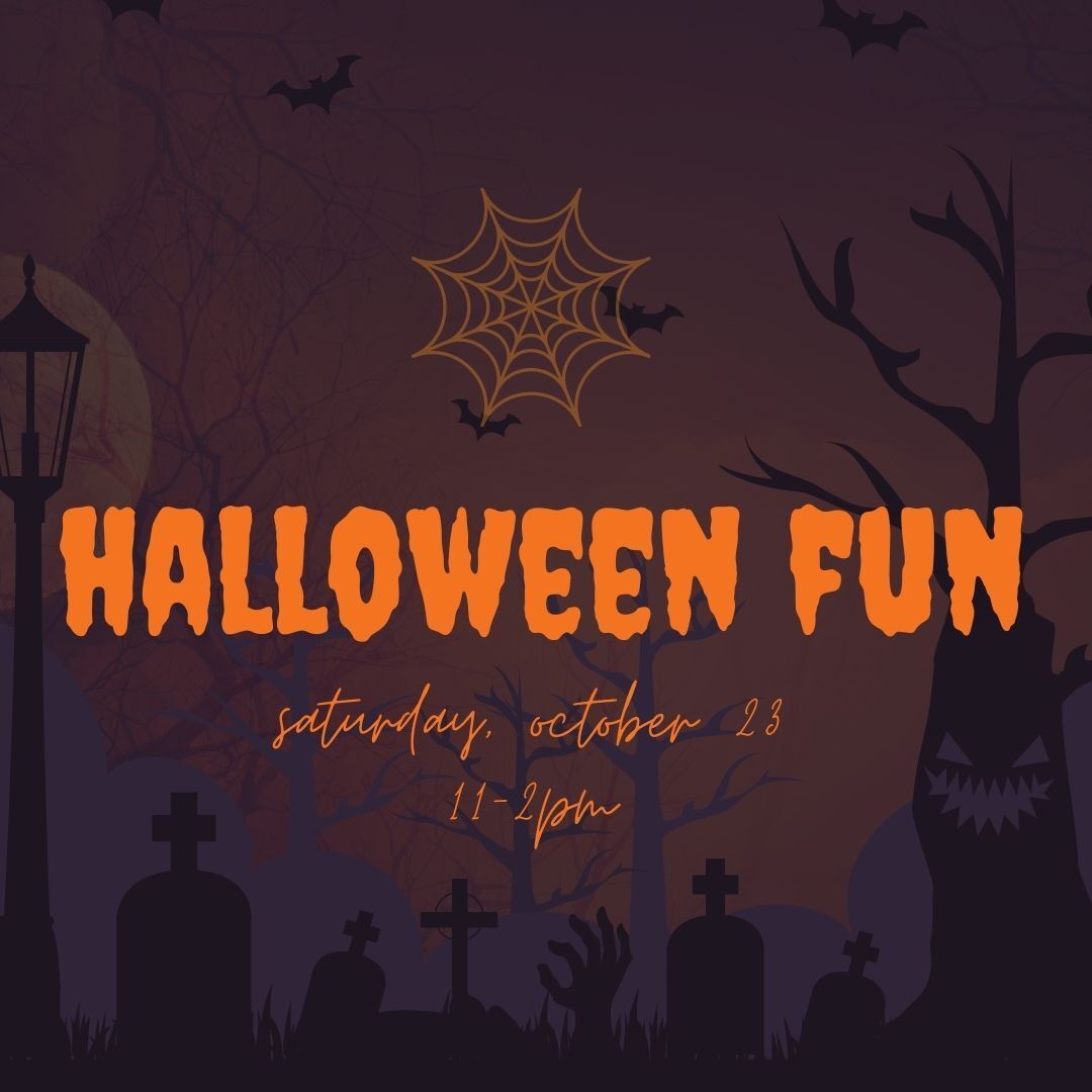 An advertisement for halloween fun on saturday october 23
