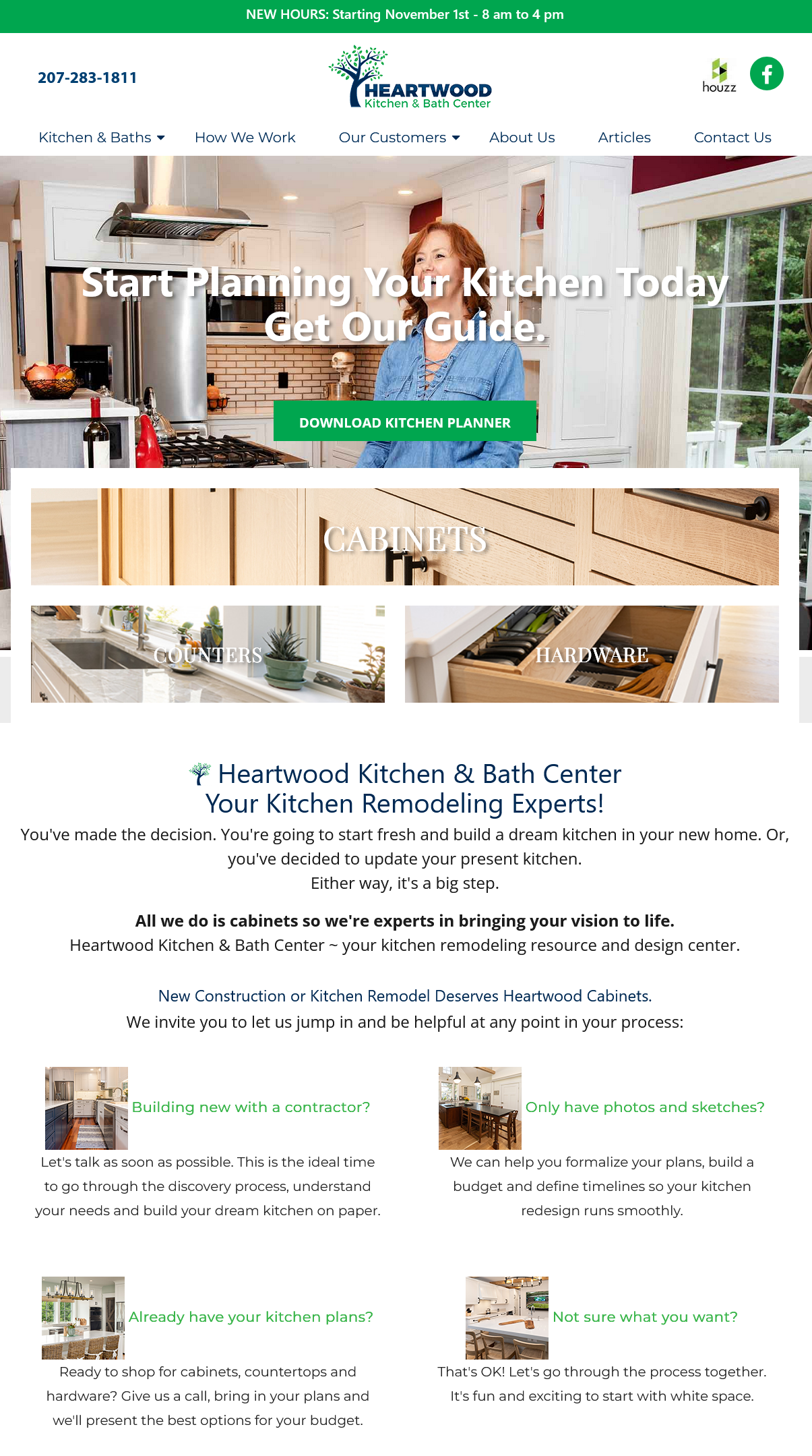 Heartwood Kitchen & Bath Center Website Design