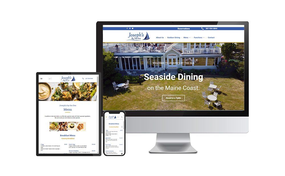 Restaurant Web Design | Joseph's by the Sea