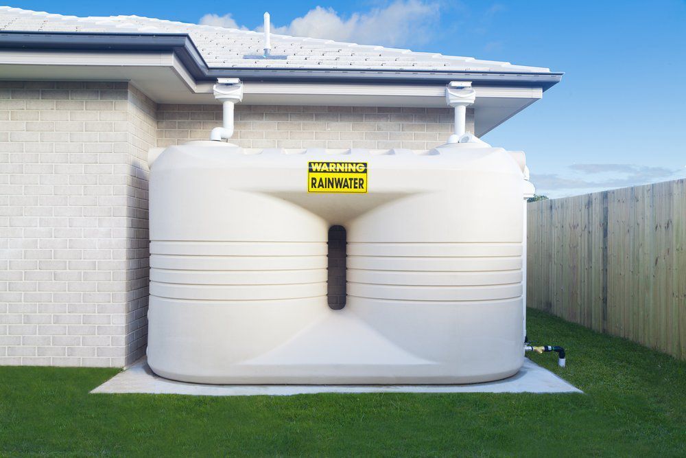 Rainwater Tanks Connected to Gutter System