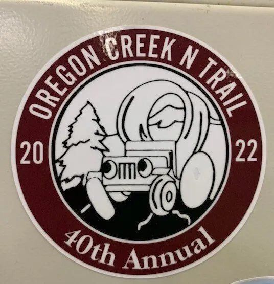 A sticker for the 40th annual oregon creek n trail