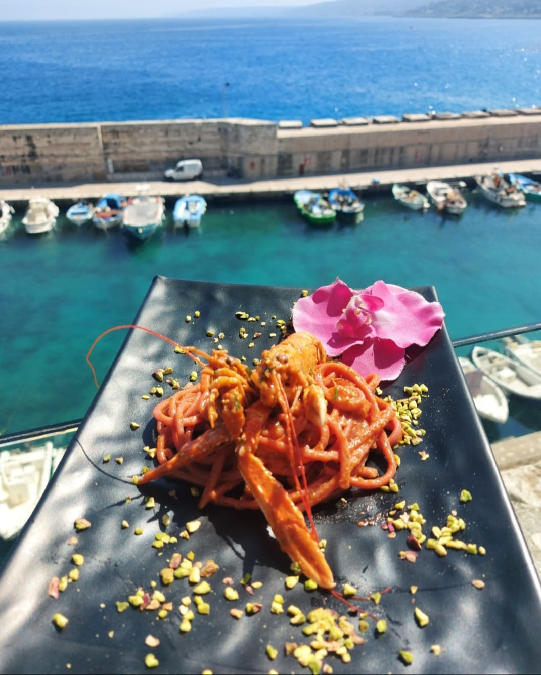 spaghetti con gamberoni