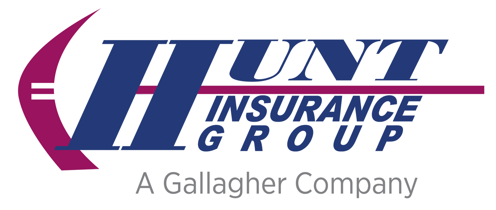 The hunt insurance group logo is a gallagher company