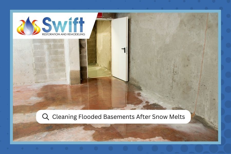 cleaning flooded basements