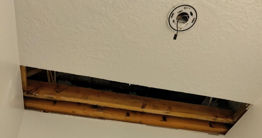 a roof leak water damage