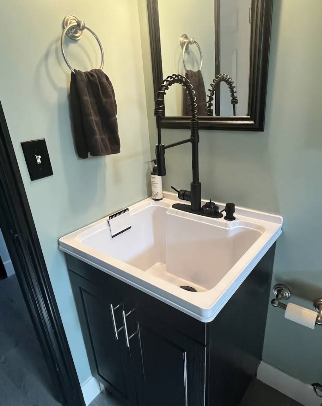 Custom bathroom remodel in basement