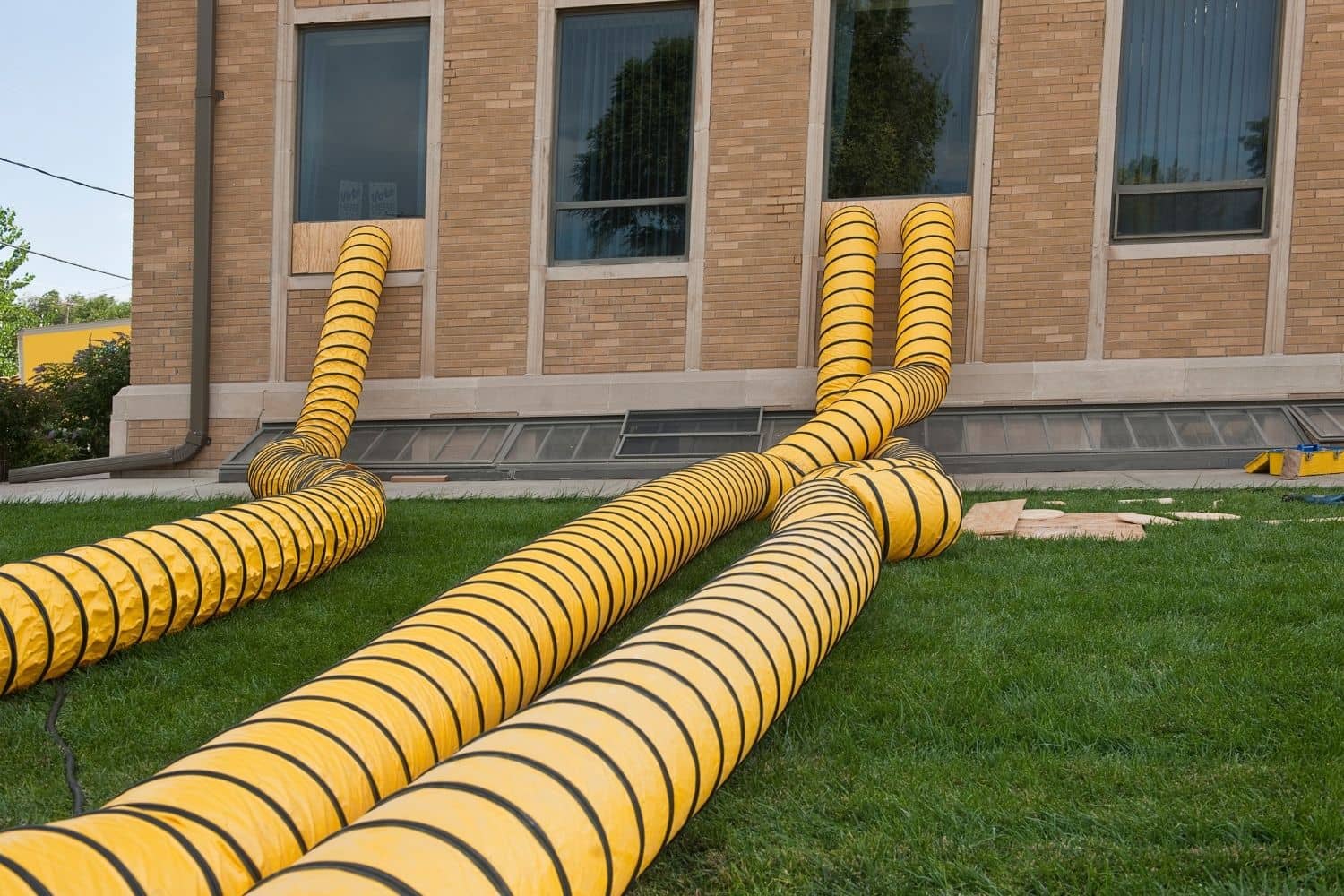 Damage restoration is in process in Ogden, UT