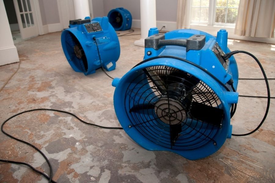 Professional water damage drying equipment