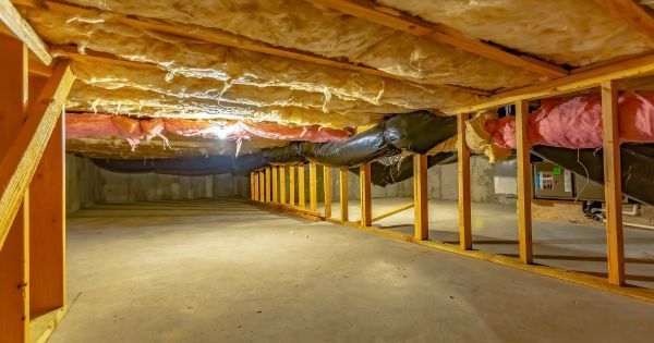 how to fix water in a crawl space