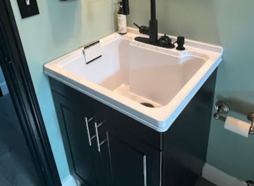 the new vanity cabinet