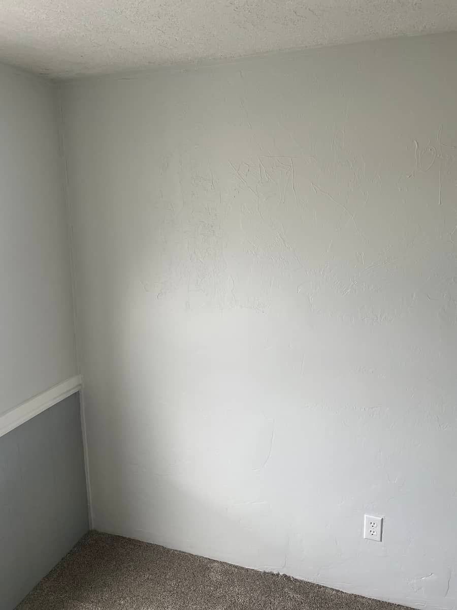 water damage after job photo