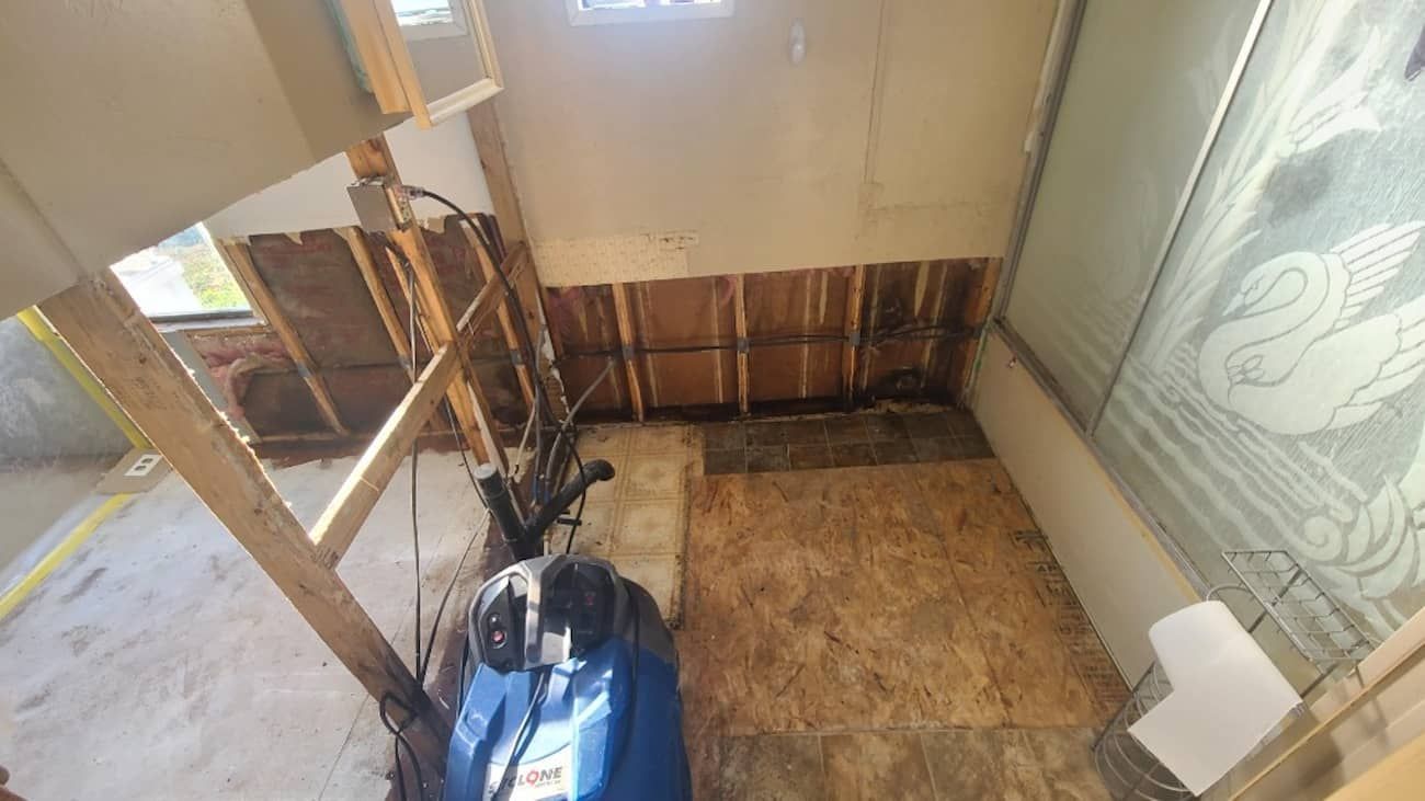 water damage flood cuts