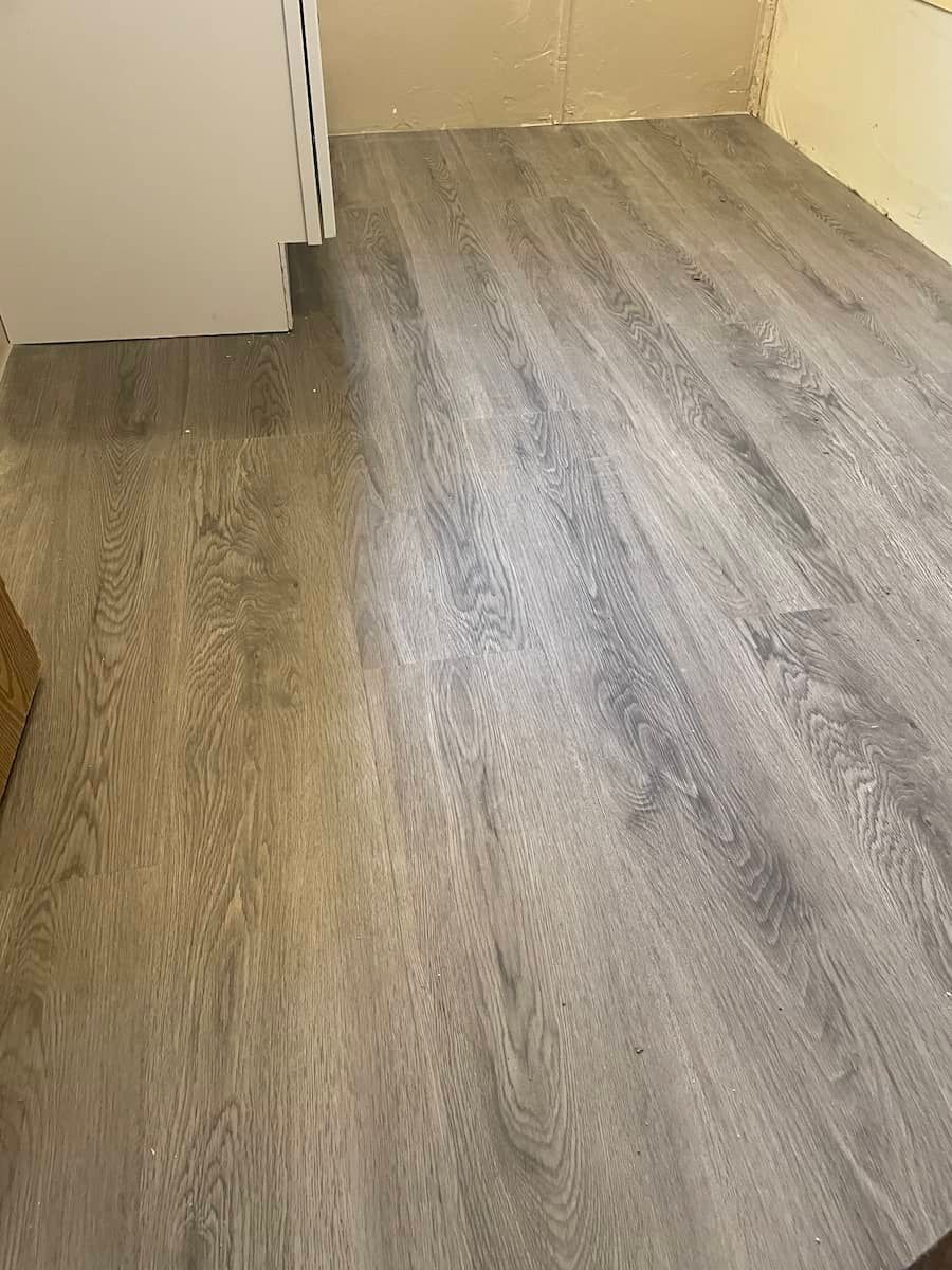 floor water damage job