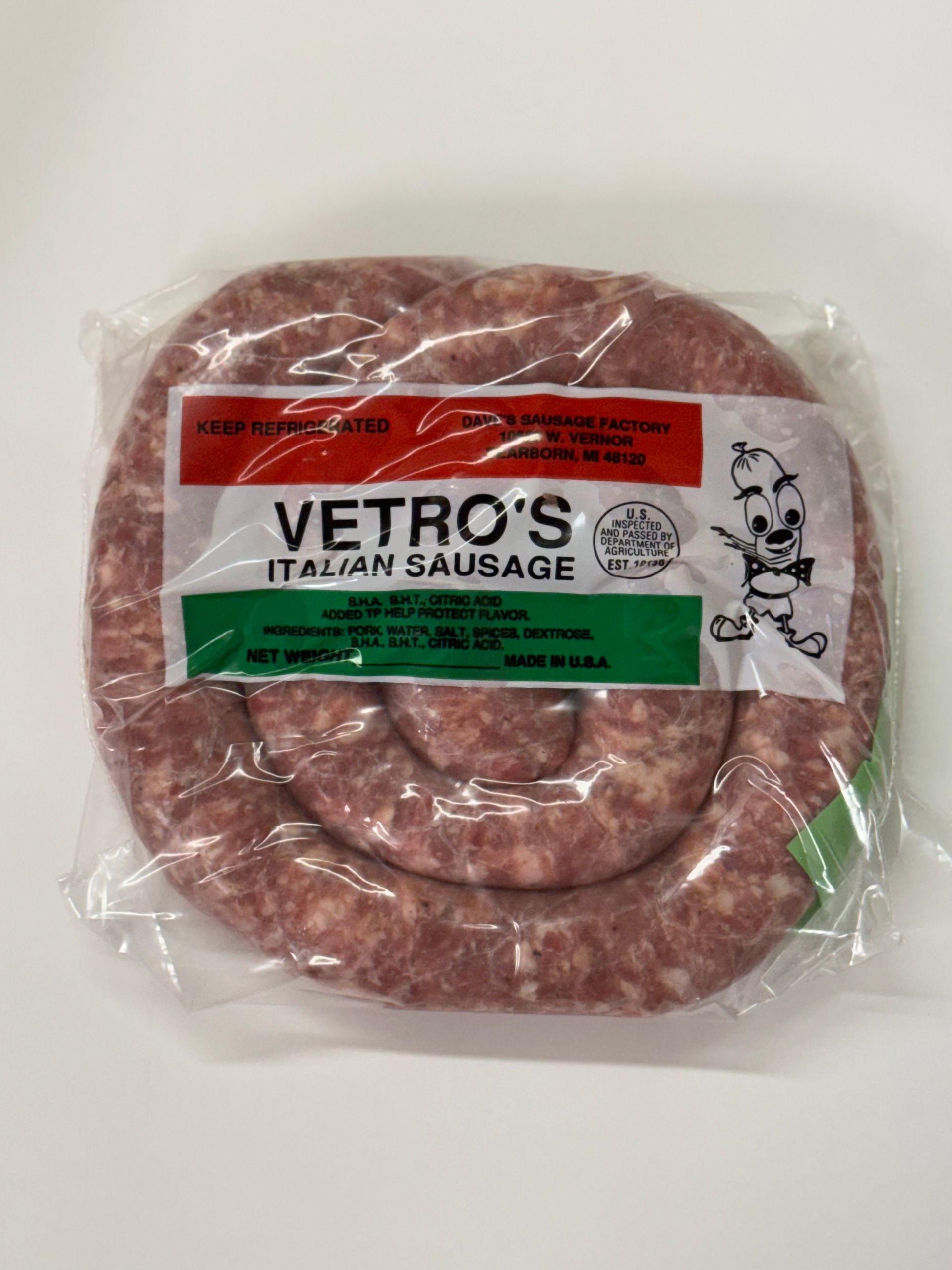 Packed Italian Sausage