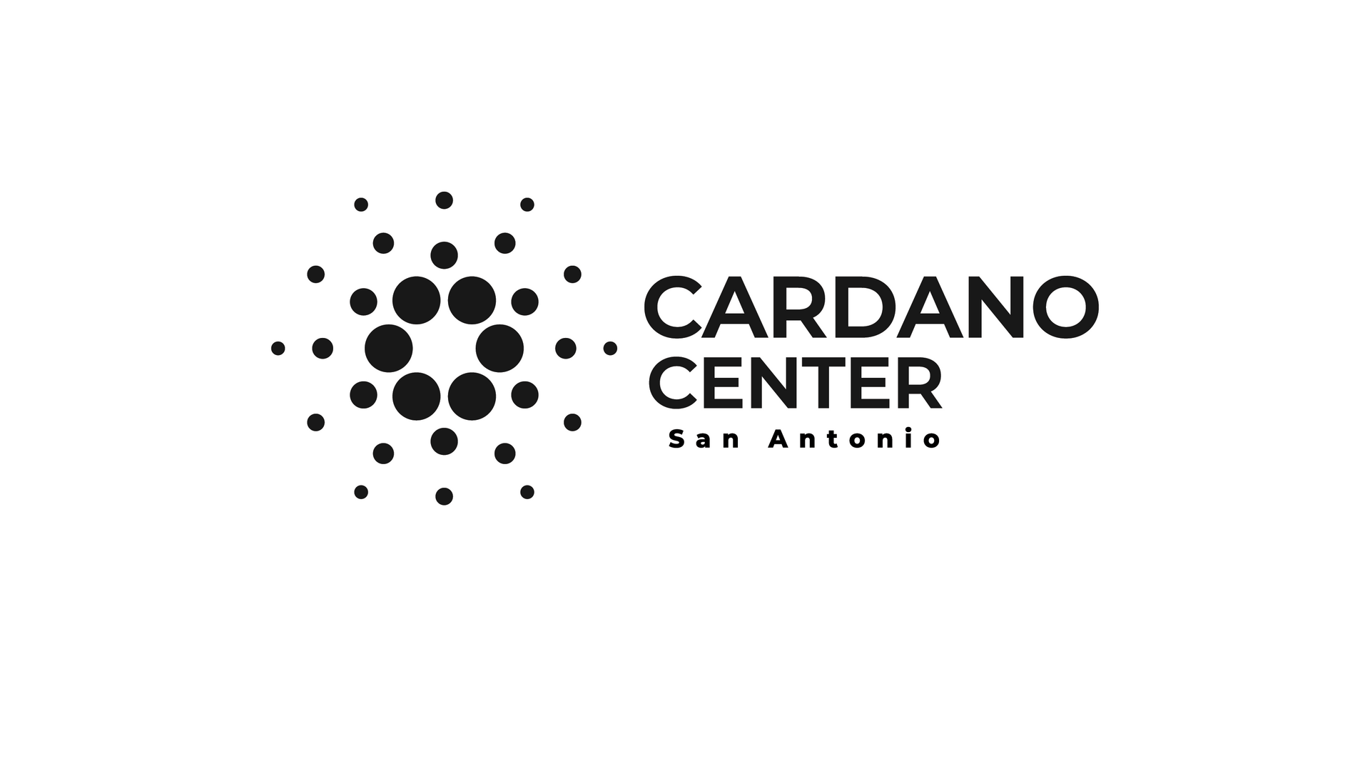 Cardano Center logo: a black and white design with text 
