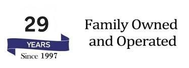A logo that says family owned and operated since 1997