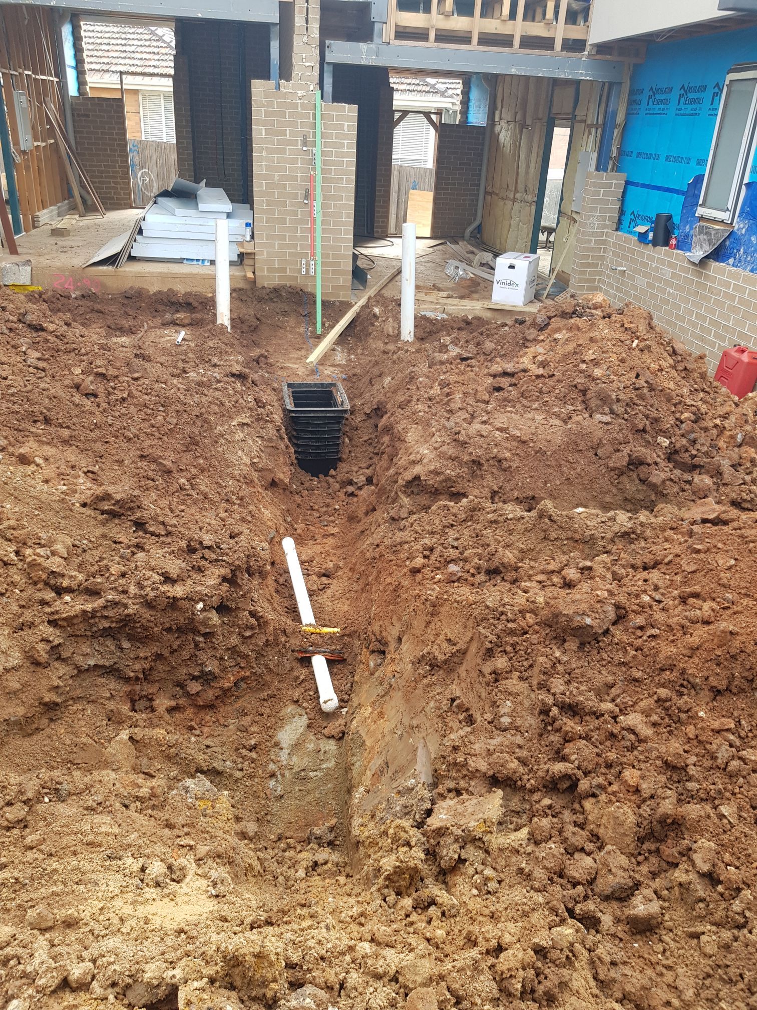 NBN Telecommunication pit being positioned to the correct level