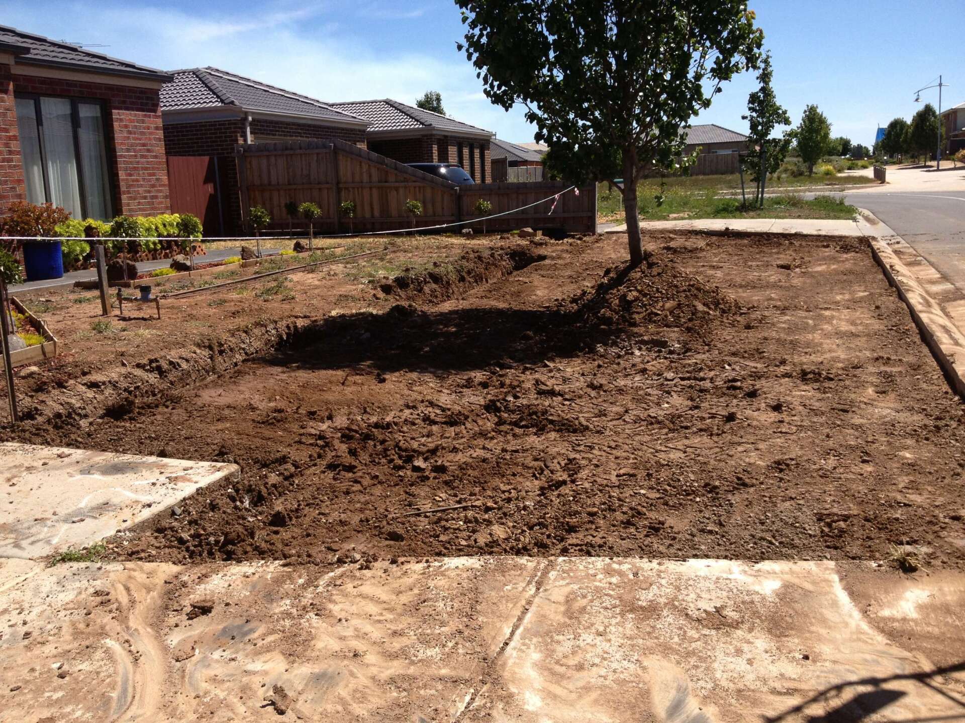 Front yard landscaping preparation