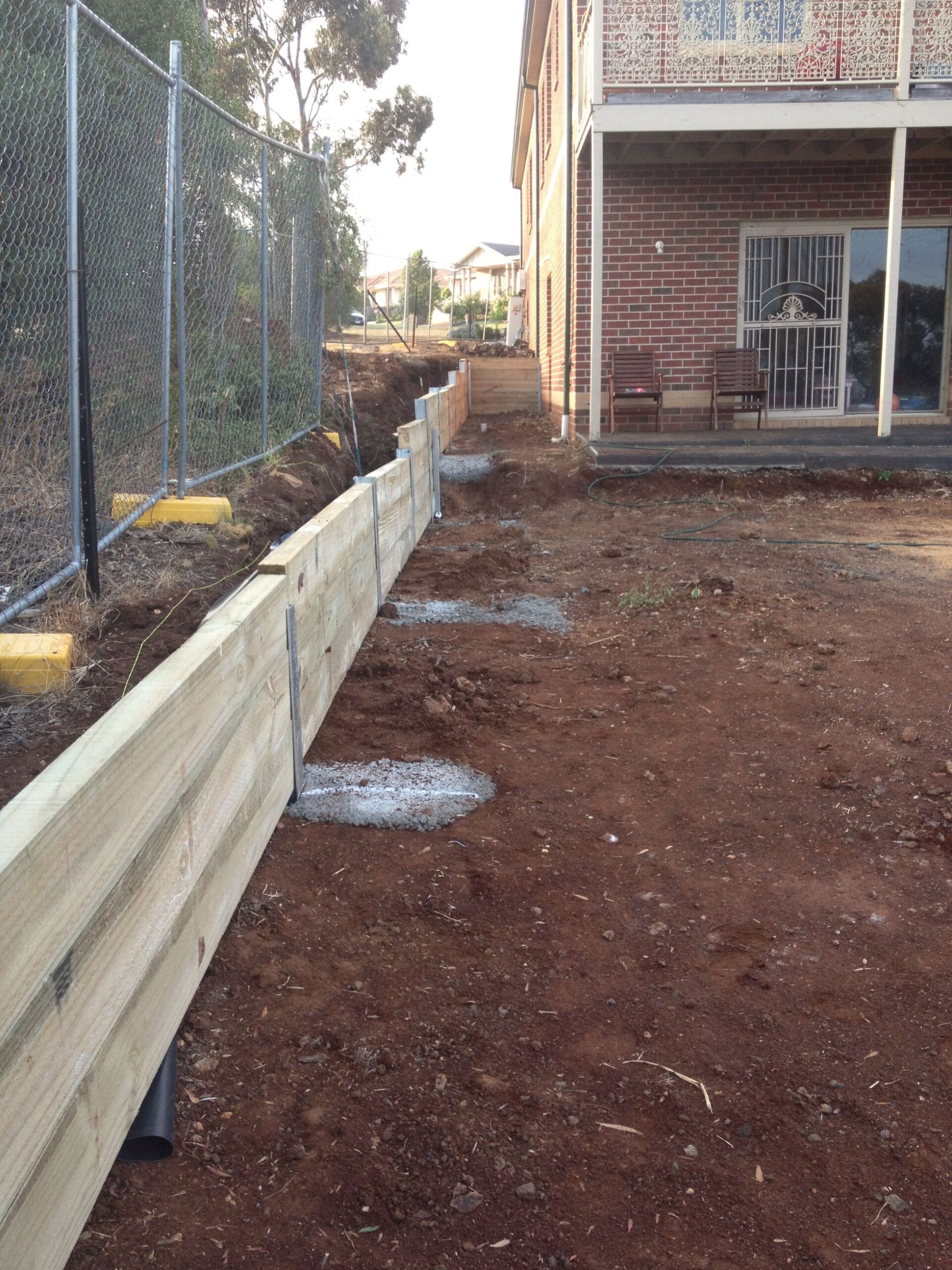 Site Cut & Retaining Wall