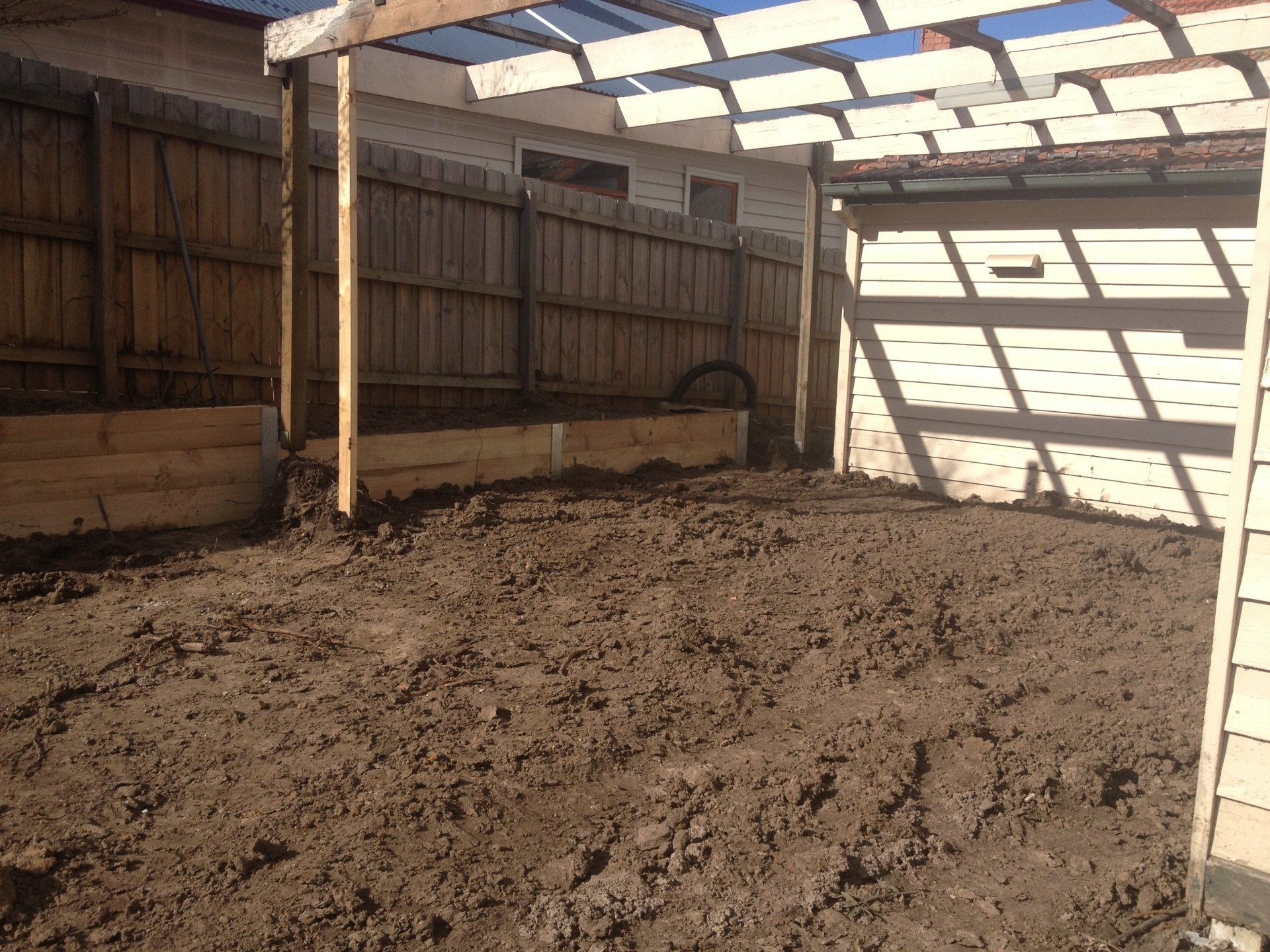 Excavation & Timber Retaining Wall
