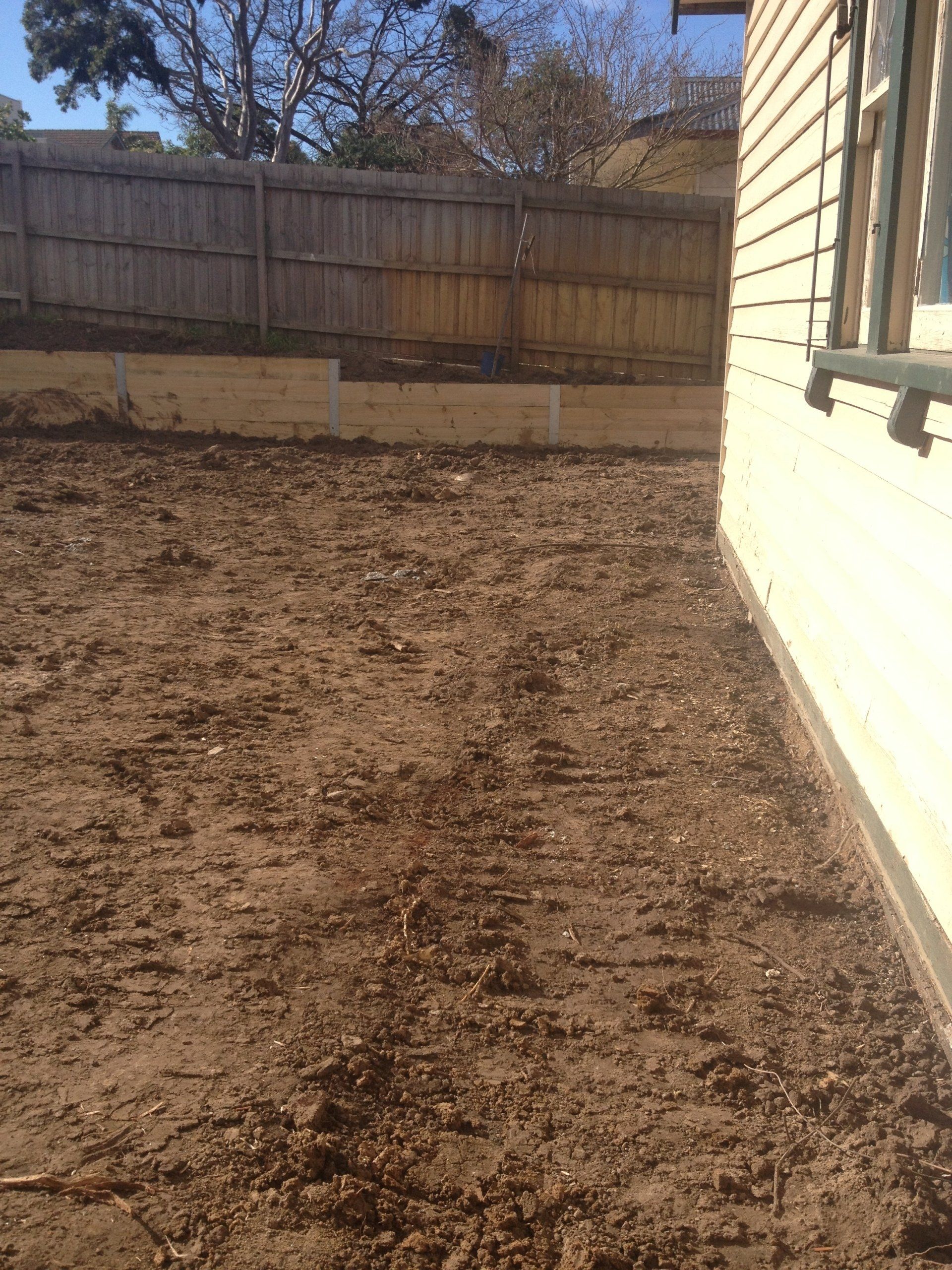 Excavation & Timber Retaining Wall