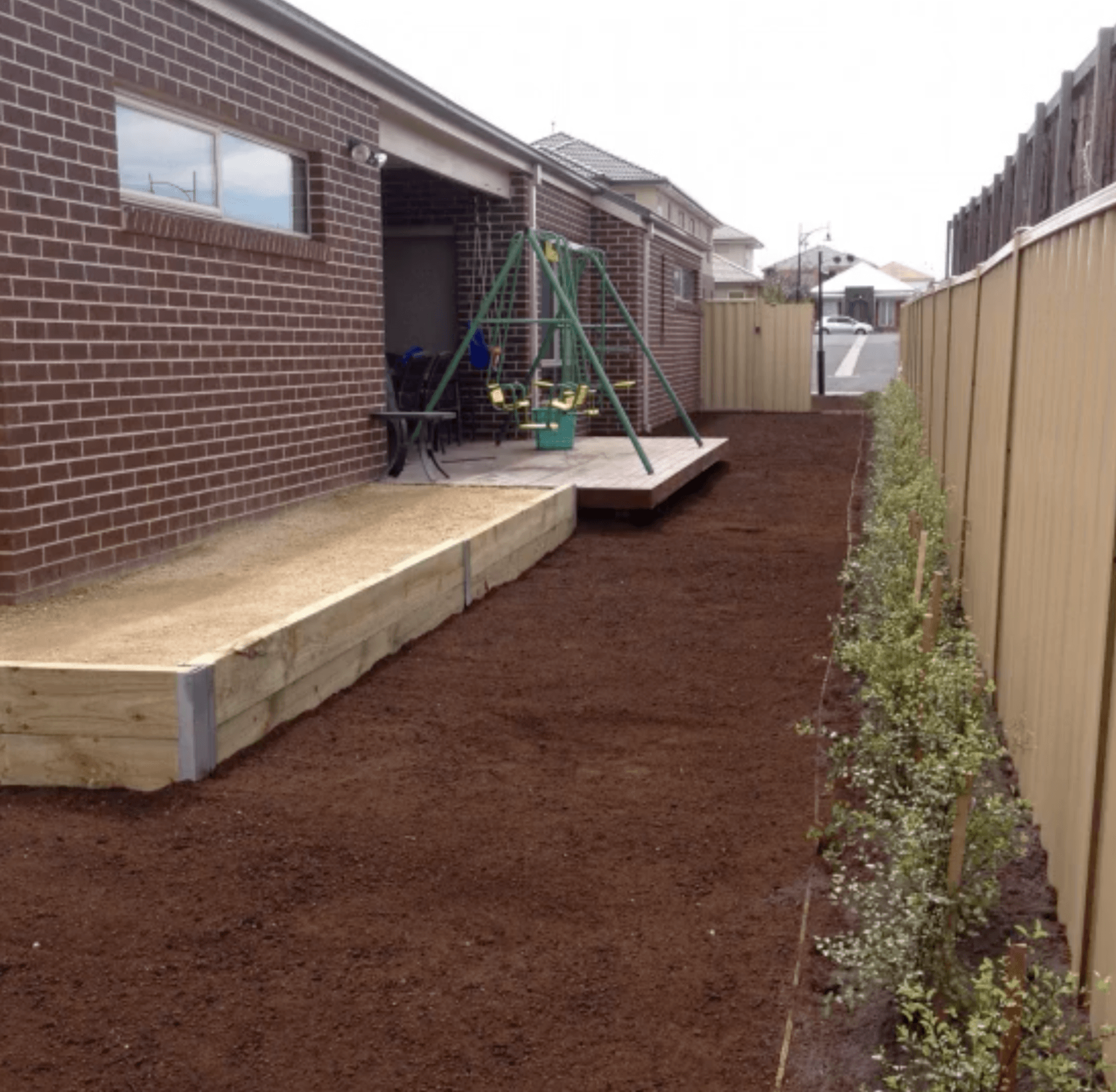 Landscaping Prep & Retaining wall
