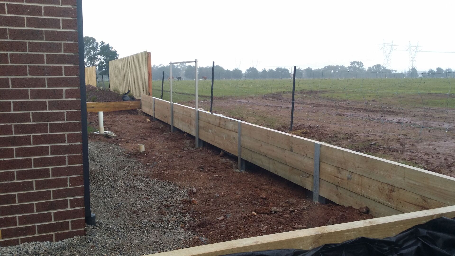 Site Cut & Retaining Wall