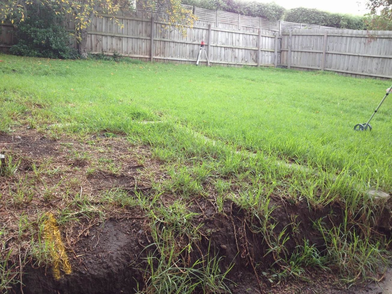 Excavation & Timber Retaining Wall