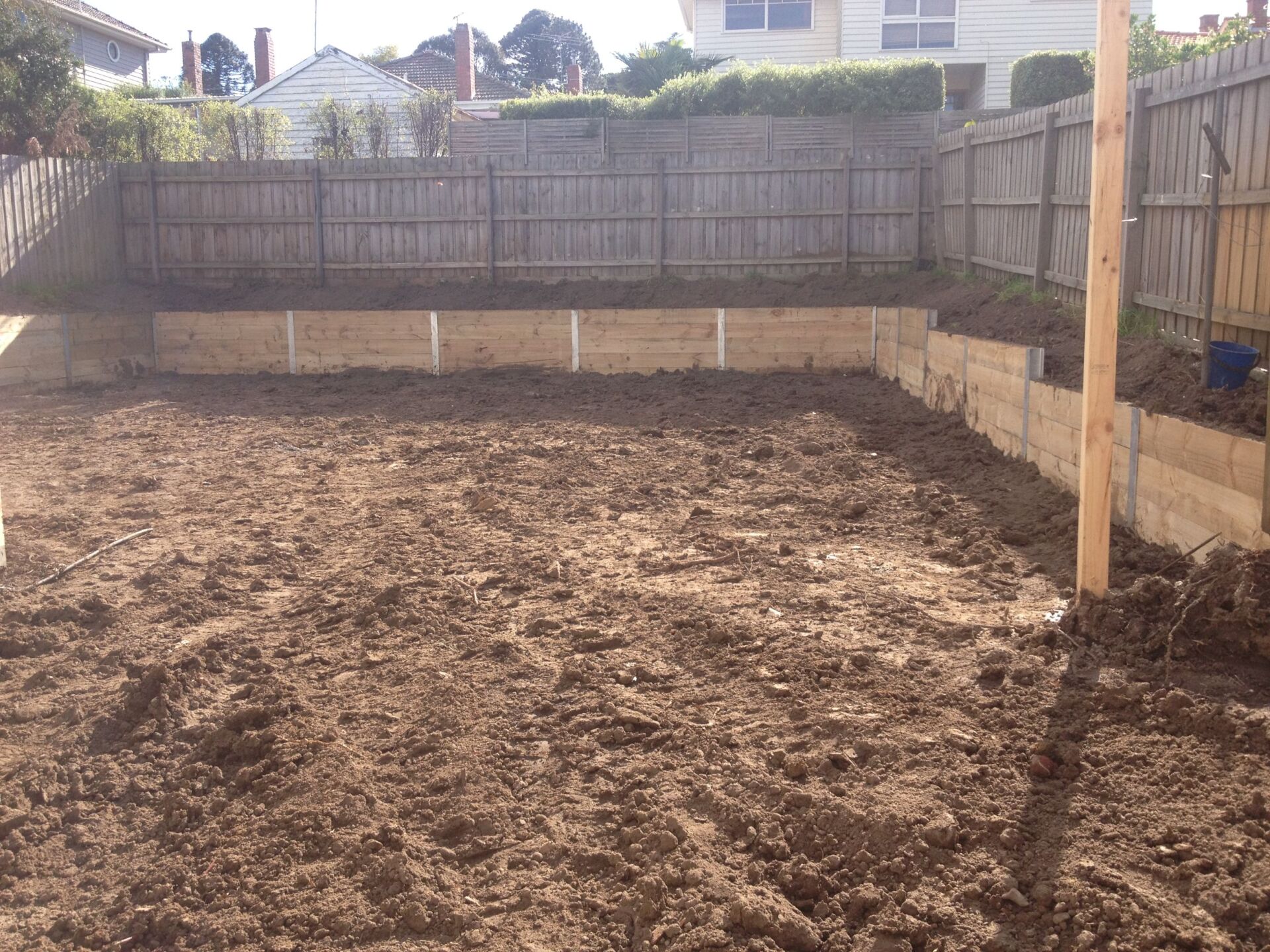 Site Cut & Retaining Wall