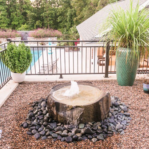 stone outdoor water feature