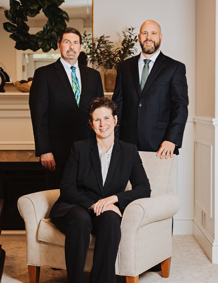 Funeral Home Directors Kelly Copp, Garrett DuVall, and Pete Russell