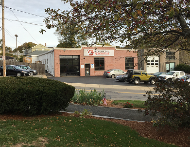 The red brick exterior of a 