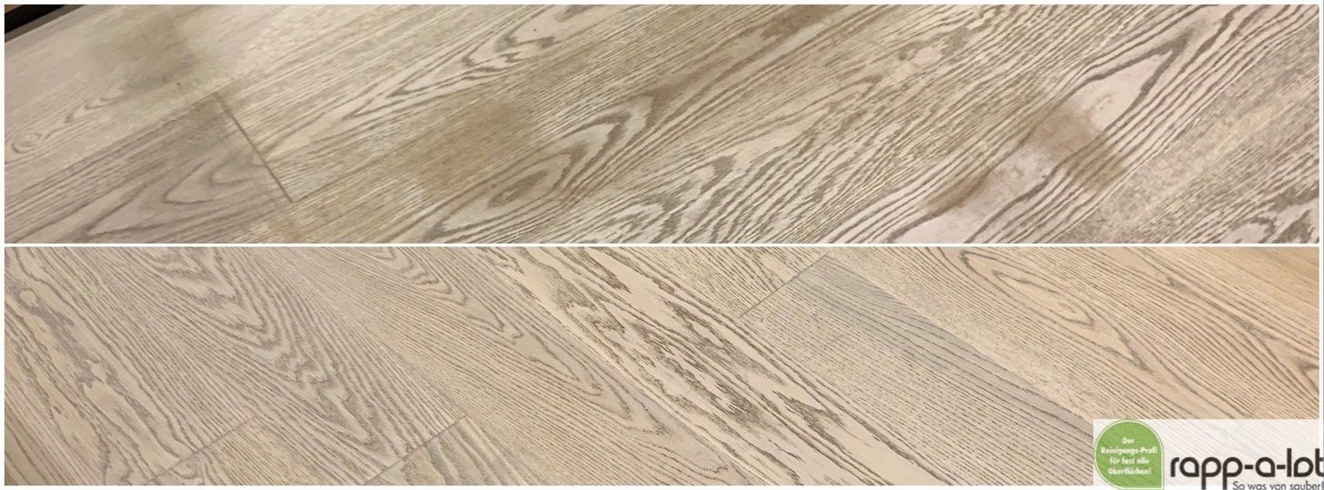 holzboden reinigung vorher und nachher