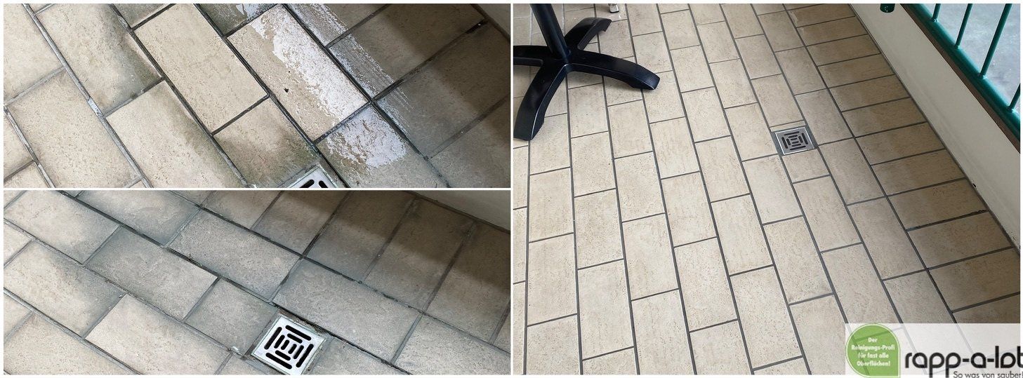 garten fliesen reinigung