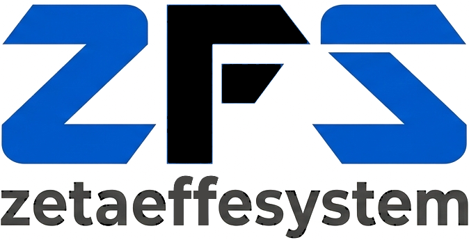 Logo blu e nero con le lettere