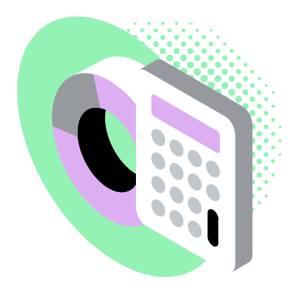 Person points at a pie chart on a printed report with a pencil, discussing data analysis.