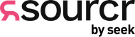 Sourcr by Seek logo: pink 