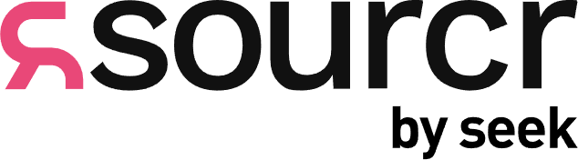 Sourcr by Seek logo: pink 