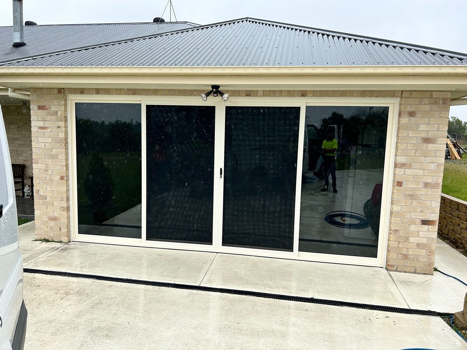 A Wrought Iron Door With A Pattern On It — Browny's Glass & Aluminium in Old Bar, NSW
