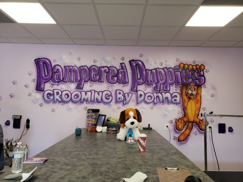 Company Name on Wall — Victorville, CA — Pampered Puppies