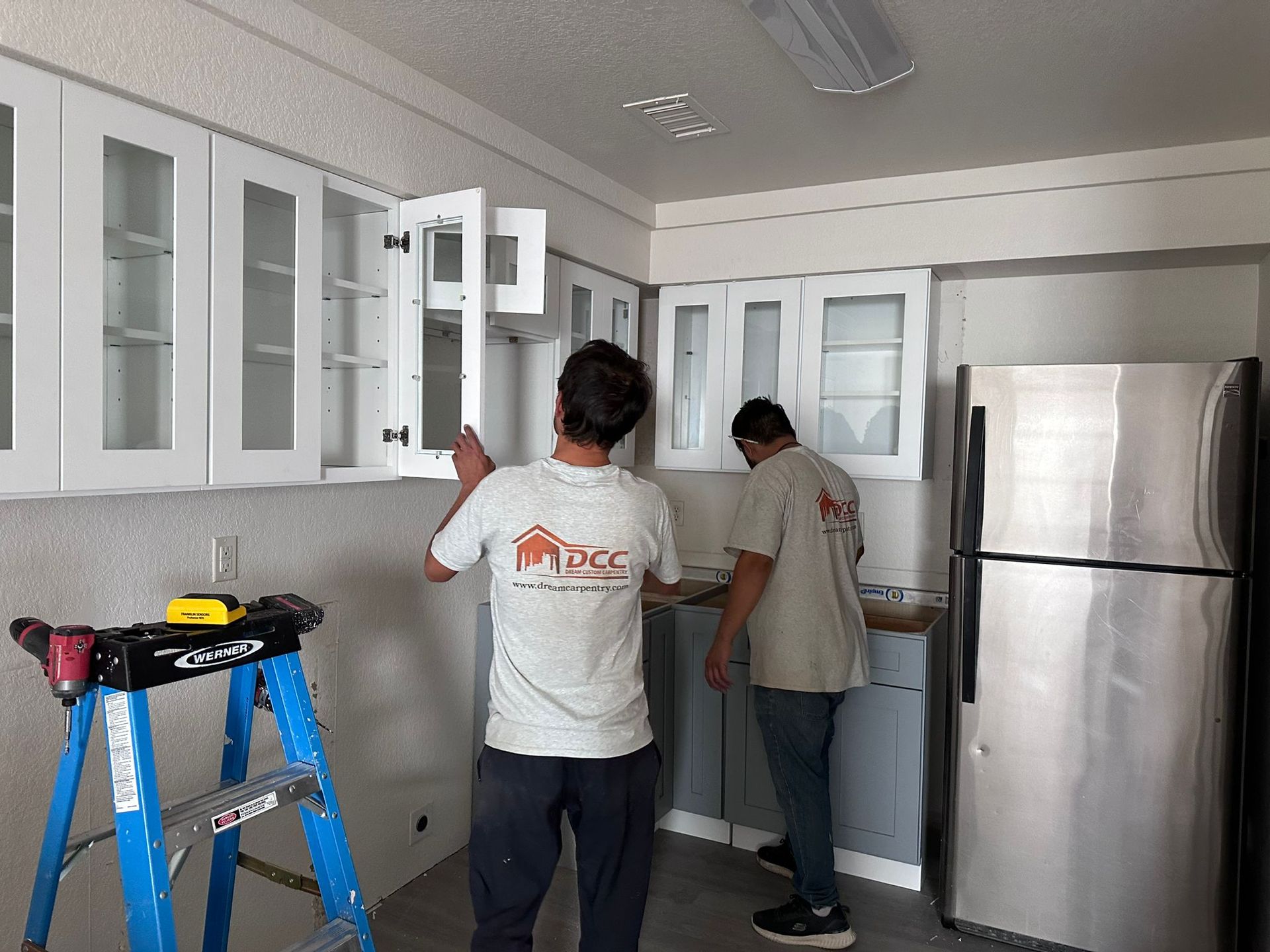 DCC employees putting finishing touches on kitchen remodel