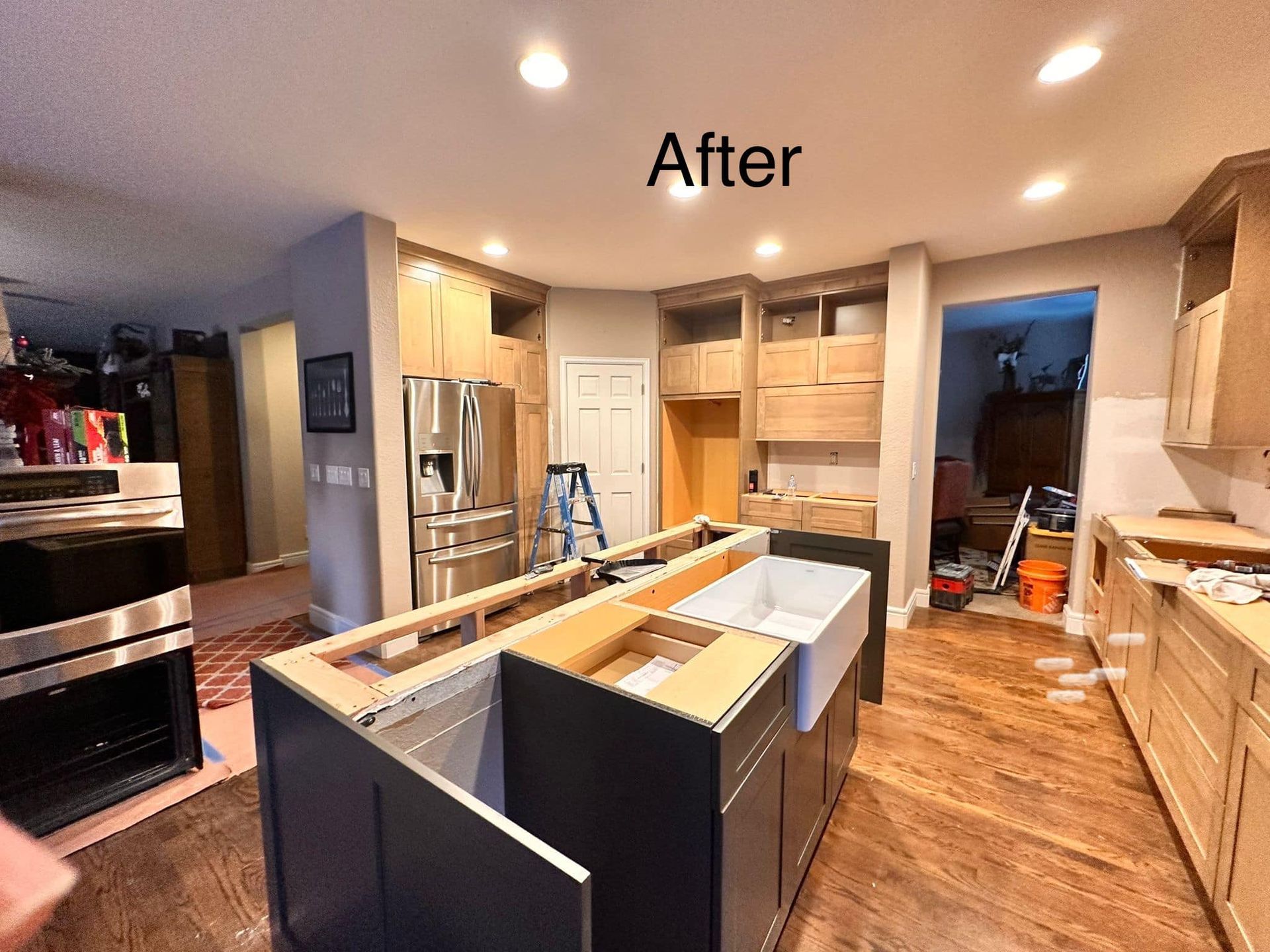 Renovation of a kitchen space with no countertop